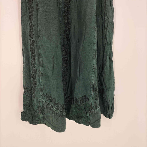 coline 刺繍 レーヨン キャミ ワンピース レディース