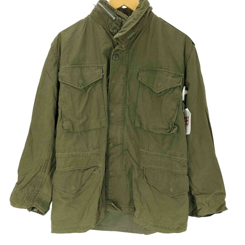 ユーエスアーミー U.S. ARMY 60S M-65 NYLON COTTON SAEEN FIELD JACKET ナイロン コットン サテン ミリタリー フィールド ジャケット アルミジップ 1967年製 メンズ SHORT SMALL