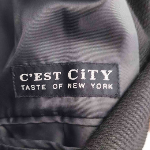 CEST CITY シルクウール混ダブルブレストコート メンズ