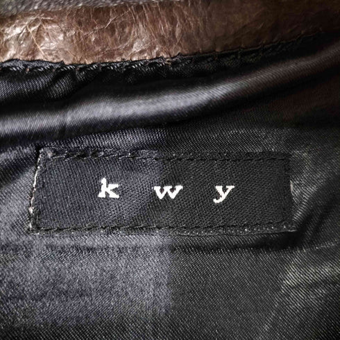 KWY 水牛革ダブルライダースジャケット メンズ 40