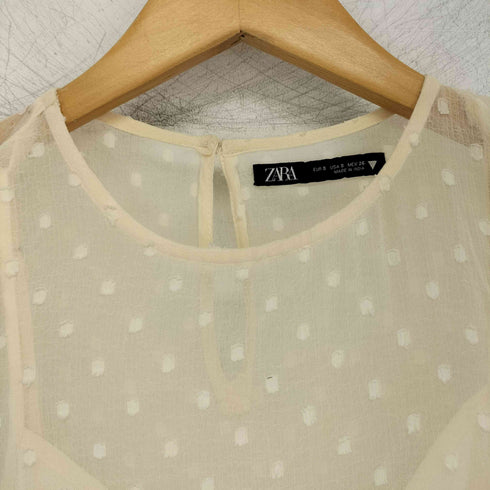 ザラ ZARA スイスドットミディワンピ レディース import:S