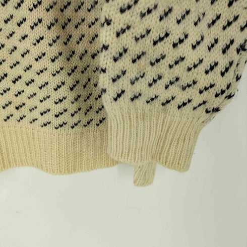 アランクラフト aran crafts アイルランド製 PURE NEW WOOL 総柄 バーズアイ ニット セーター メンズ import:M