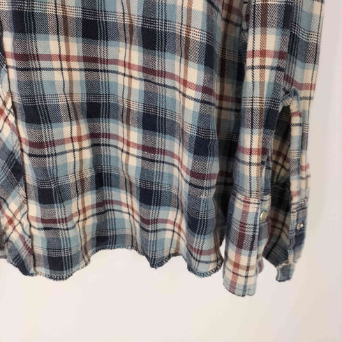 ラングラー Wrangler 90S WESTERN SHIRTS マドラスチェック スナップボタン ウエスタン シャツ メンズ import:XL