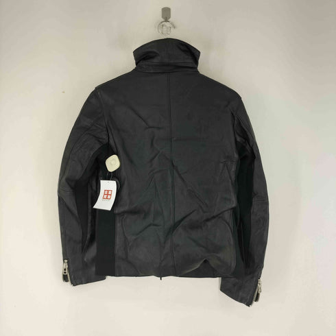 SEMANTIC DESIGN 羊革ニットドッキングライダースジャケット メンズ JPN:M