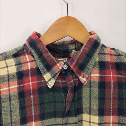 エルエルビーン L.L.Bean 80-90S USA製 C246 マドラスチェック ボタンダウン L/S シャツ メンズ import:L