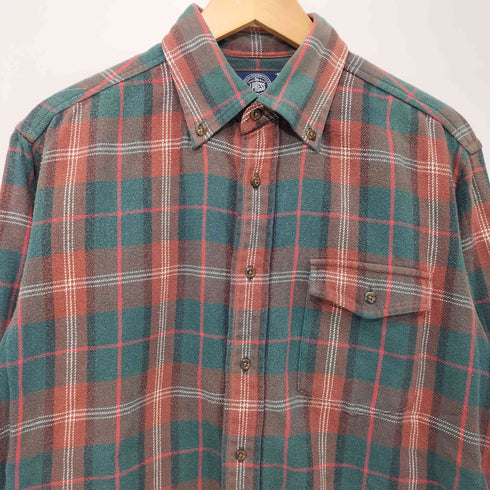 ジェイプレス J.PRESS ボタンダウンチェックネルシャツ メンズ JPN:M