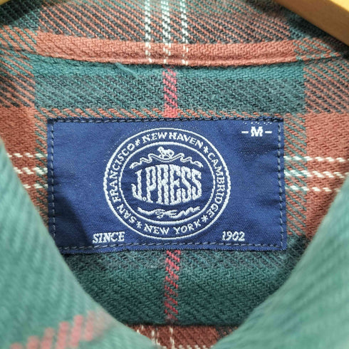 ジェイプレス J.PRESS ボタンダウンチェックネルシャツ メンズ JPN:M
