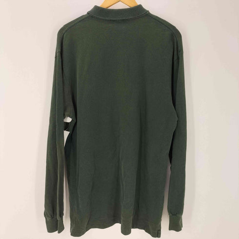 ポロバイラルフローレン Polo by RALPH LAUREN ポニー 刺繍 裾スリット 鹿の子 L/S ポロ シャツ メンズ import:M