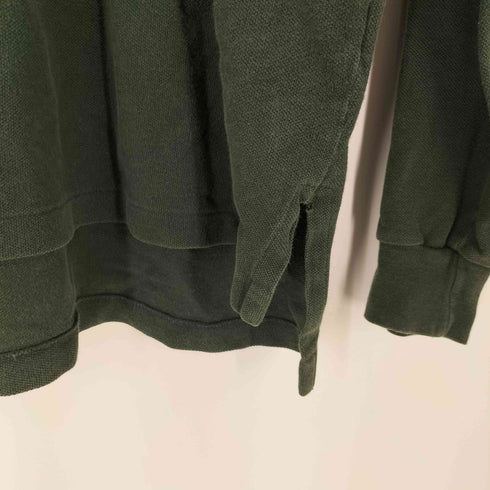 ポロバイラルフローレン Polo by RALPH LAUREN ポニー 刺繍 裾スリット 鹿の子 L/S ポロ シャツ メンズ import:M