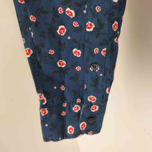 ザラ ZARA SLIM FIT 総柄 L/S BDシャツ メンズ