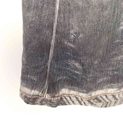 ディーゼル DIESEL 23AW O-YIN-DEN トロンプルイユ デニム 転写 スカート レディース EUR:38