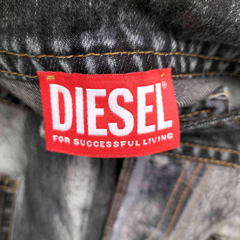 ディーゼル DIESEL 23AW O-YIN-DEN トロンプルイユ デニム 転写 スカート レディース EUR:38