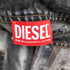 ディーゼル DIESEL 23AW O-YIN-DEN トロンプルイユ デニム 転写 スカート レディース EUR:38