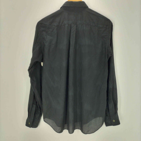 ブラックコムデギャルソン BLACK COMME des GARCONS AD2018 特殊加工 L/S シアー ポリ シャツ メンズ JPN:M