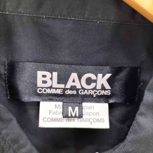ブラックコムデギャルソン BLACK COMME des GARCONS AD2018 特殊加工 L/S シアー ポリ シャツ メンズ JPN:M