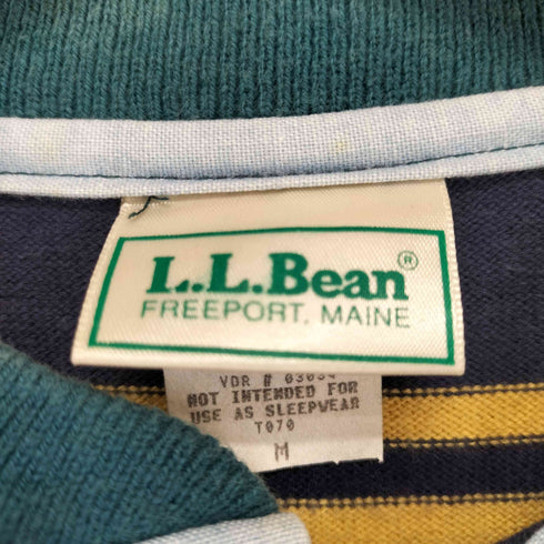 エルエルビーン L.L.Bean USA製 ボーダーヘンリーネックカットソー メンズ import:M