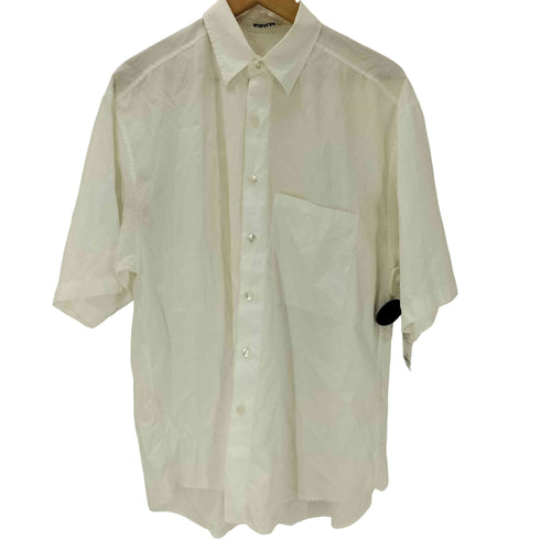 オーラリー AURALEE 22SS WASHABLE FINX TWILL BIG HALF SLEEVE SHIRTS ウォッシャブル フィンクス ツイル ビッグ ハーフ スリーブ シャツ メンズ JPN:4