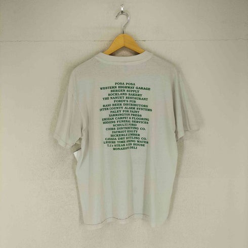 ヘインズ Hanes USA製 シングルステッチ CEREBRAL PALSY 両面プリント クルーネックカットソー メンズ import:L