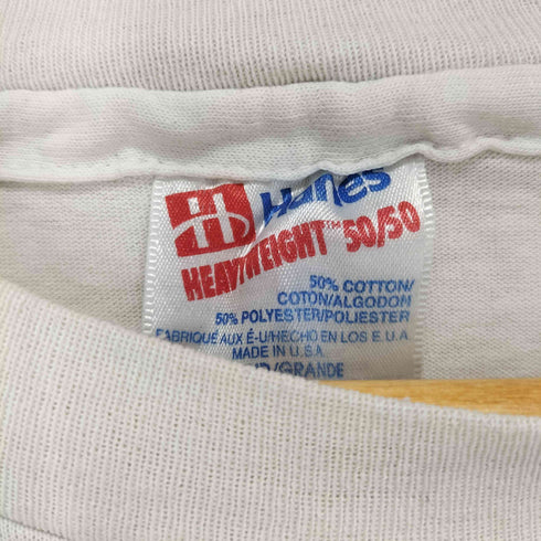 ヘインズ Hanes USA製 シングルステッチ CEREBRAL PALSY 両面プリント クルーネックカットソー メンズ import:L