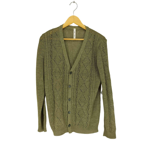 グラム glamb リネン混Vネックカーディガン メンズ 3