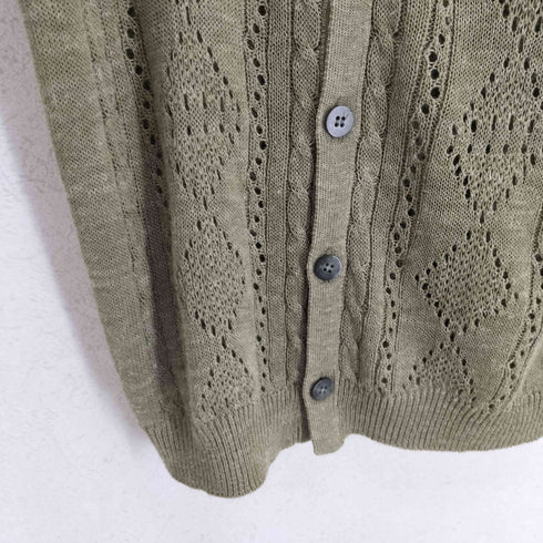 グラム glamb リネン混Vネックカーディガン メンズ 3