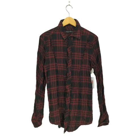 ジョニーウルフ JOHNNY WOLF シワ加工 L/S シャツ Y2K メンズ 2