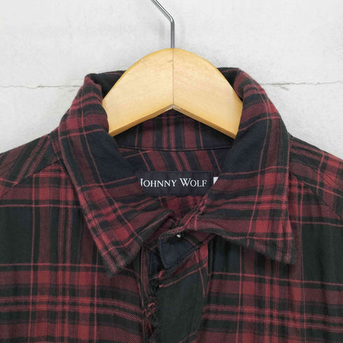 ジョニーウルフ JOHNNY WOLF シワ加工 L/S シャツ Y2K メンズ 2