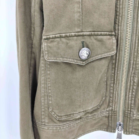 バーバリーブラックレーベル BURBERRY BLACK LABEL パッカブルフード ダブルジップ スタンドカラー ミリタリー ジャケット メンズ import:M