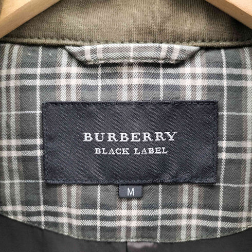 バーバリーブラックレーベル BURBERRY BLACK LABEL パッカブルフード ダブルジップ スタンドカラー ミリタリー ジャケット メンズ import:M