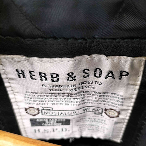 HERB&SOAP 裏地キルティングカウレザージャケット メンズ FREE