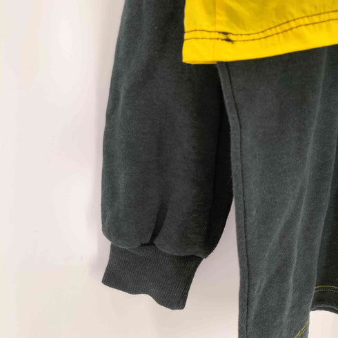 フィラ FILA ロゴプリント ナイロン切替レイヤードパーカー メンズ JPN:M