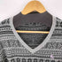バーバリーブラックレーベル BURBERRY BLACK LABEL ノルディック柄 ホースロゴ刺繍Vネックニット メンズ JPN:2