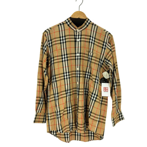 バーバリーズ BURBERRYS シャドーホース ノバチェック バンドカラーシャツ メンズ import:M