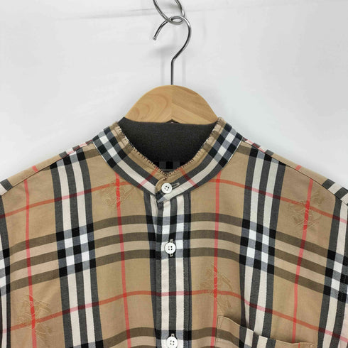 バーバリーズ BURBERRYS シャドーホース ノバチェック バンドカラーシャツ メンズ import:M