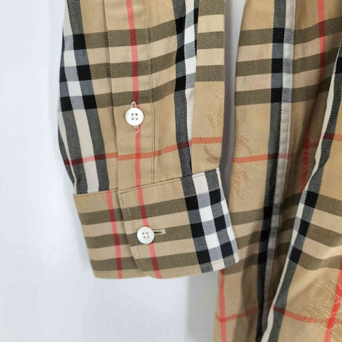 バーバリーズ BURBERRYS シャドーホース ノバチェック バンドカラーシャツ メンズ import:M