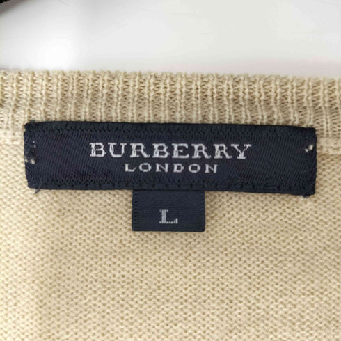 バーバリーロンドン BURBERRY LONDON ホースロゴ刺繍 ハイゲージVネックリブニット メンズ JPN:L
