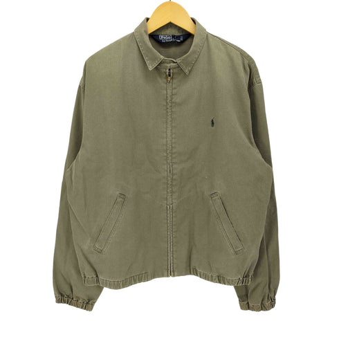 ポロバイラルフローレン Polo by RALPH LAUREN 90S ポニー 刺繍 コットン ツイル スイングトップ ブルゾン メンズ import:M