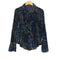 DONNA DEGNAN ベロア L/S 総柄 フリルシャツ レディース US:8