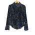 DONNA DEGNAN ベロア L/S 総柄 フリルシャツ レディース US:8