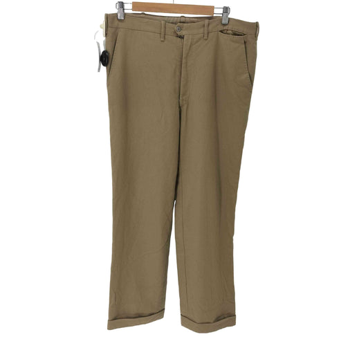 ユーロヴィンテージ 40-50s?ririジップ 裾ダブル ワイドスラックス メンズ