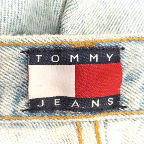 トミージーンズ tommy jeans 90s ロゴパッチ ストレートデニムパンツ レディース