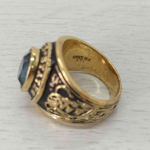 ユーエスネイビー U.S.NAVY 18kt ge UNITED STATES NAVY ミリタリーリング メンズ 20号