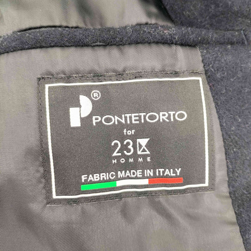 ニジュウサンクオム 23区HOMME PONTETORTO カシミヤ混 ダブルジップ ウール スタンドカラー ジャケット メンズ JPN:48