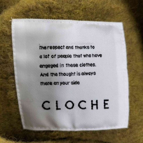 クロシェット Cloche ウールナイロン スタンドカラー シャギーコート レディース JPN:2