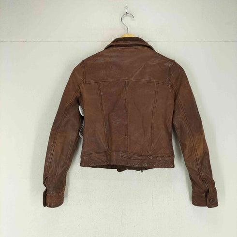 エディション Edition ラムレザーダブルライダースジャケット レディース