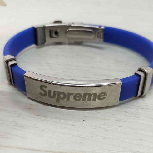 シュプリーム Supreme シリコンゴムリストバンド メンズ