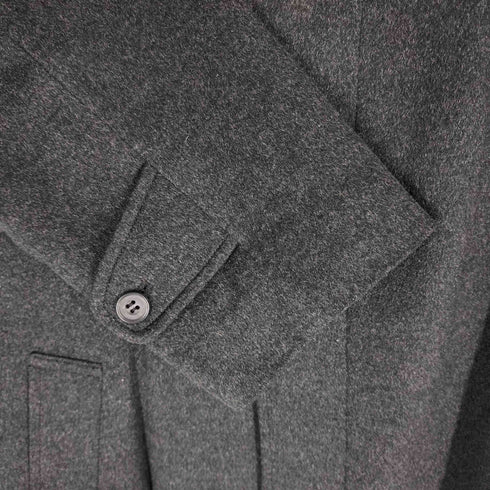 カシミヤ混 ウールロング ステンカラーコート メンズ JPN:M