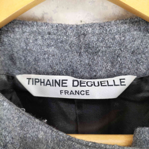 TIPHAINE DEGUELLE MADE N FRANCE ノーカラーウールコート レディース 0