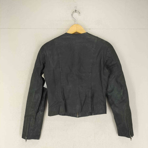 ギャップ Gap 00s OLD ラムレザーノーカラージャケット レディース XXS