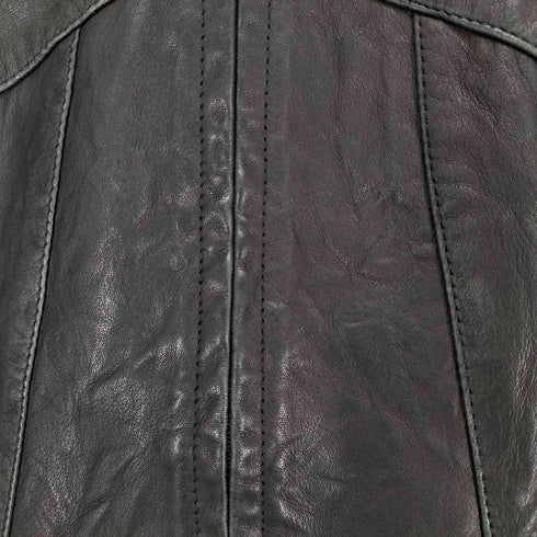 ギャップ Gap 00s OLD ラムレザーノーカラージャケット レディース XXS